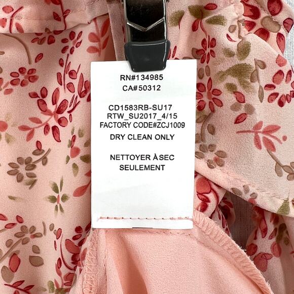 FOR LOVE AND LEMONS Aurora Mini Dress Womens Small Pink Floral Print Ruffle - Picture 14 of 16